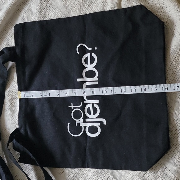 Black Tote Bag "Got djembe?" - Picture 3 of 5